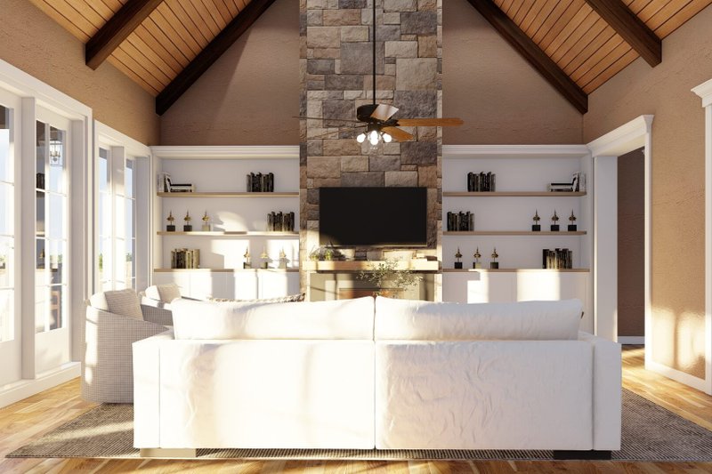Dream House Plan - Interior - Family Room for European House Plan #17-3416 - 4 bed, 4.5 bath