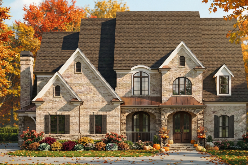 House Plan Design - Exterior - Front Elevation 7 for European House Plan #119-293 - 4 bed, 3.5 bath
