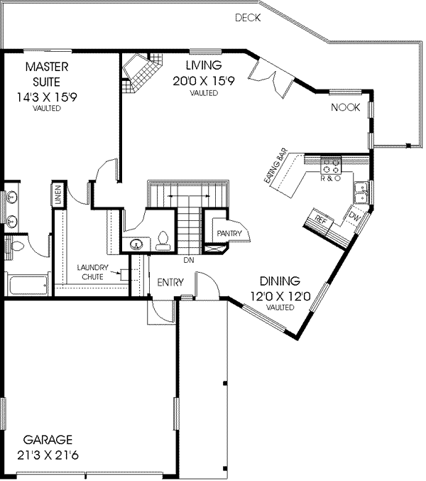 Traditional Floor Plan - Main Floor Plan #60-426