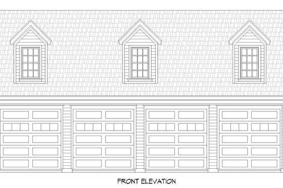 Exterior - Front Elevation 3 for Traditional House Plan #932-486, 0.5 bath