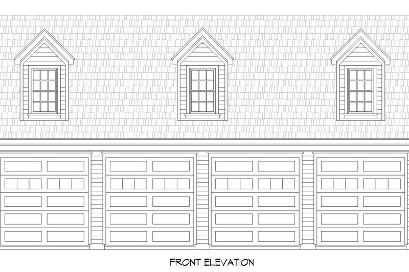 Home Plan - Exterior - Front Elevation 3 for Traditional House Plan #932-486, 0.5 bath