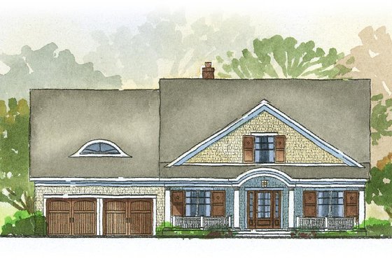 Exterior - Front Elevation for Traditional House Plan #901-32 - 4 bed, 2.5 bath