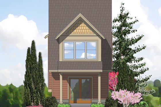 Exterior - Rear Elevation for Cottage House Plan #48-570 - 2 bed, 2 bath