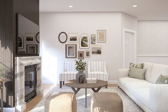 Interior - Family Room for Farmhouse House Plan #455-804 - 3 bed, 2 bath