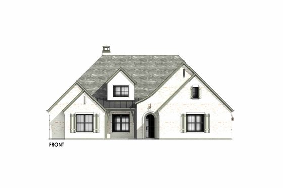 Exterior - Front Elevation 7 for European House Plan #1096-82 - 4 bed, 2 bath
