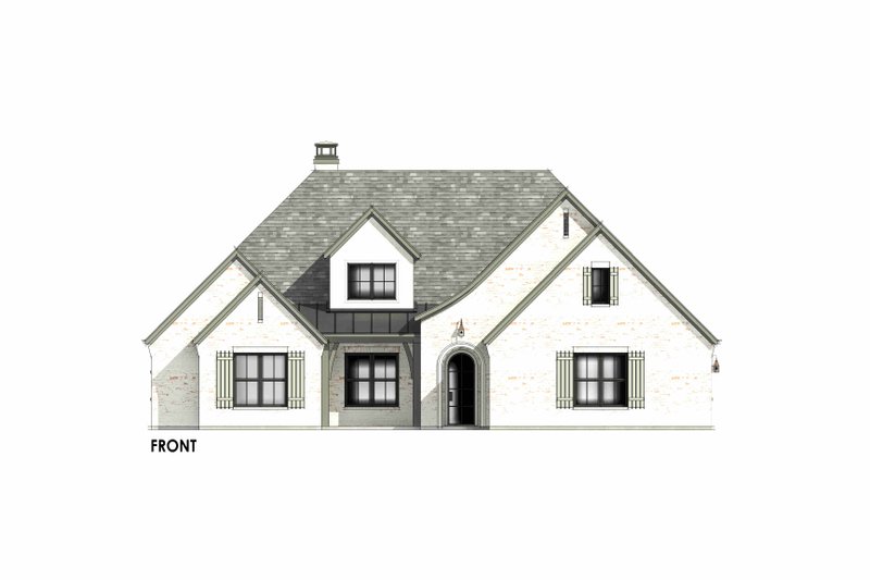 House Design - Exterior - Front Elevation 7 for European House Plan #1096-82 - 4 bed, 2 bath