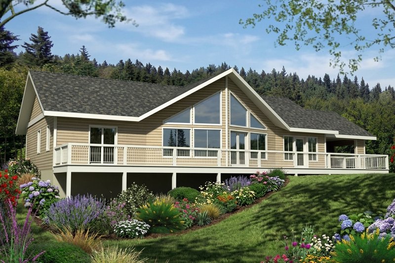 Home Plan - Exterior - Front Elevation 2 for Ranch House Plan #117-1105 - 2 bed, 2 bath
