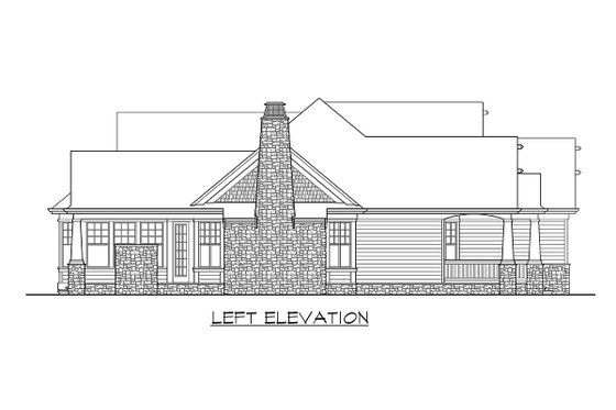 Exterior - Other Elevation 1 for Craftsman House Plan #132-232 - 3 bed, 2 bath