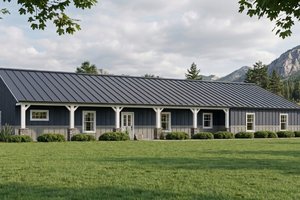 House Blueprint - Exterior - Front Elevation for Country House Plan #1064-271 - 3 bed, 2.5 bath