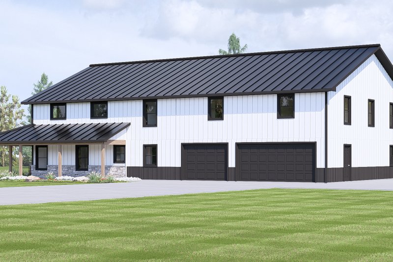 Architectural House Design - Exterior - Other Elevation 3 for Barndominium House Plan #1064-373 - 4 bed, 3.5 bath