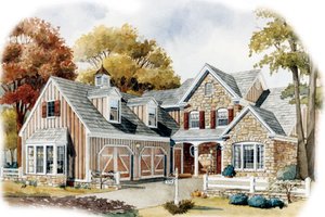 Country Exterior - Front Elevation Plan #429-34