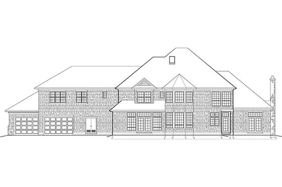 Rear View - 5700 square foot Traditional home