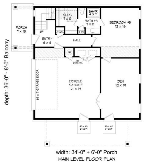 Contemporary Style House Plan - 3 Beds 3.5 Baths 2662 Sq/Ft Plan #932 ...