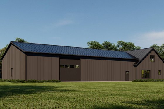 Exterior - Rear Elevation for Barndominium House Plan #1064-198 - 2 bed, 2.5 bath