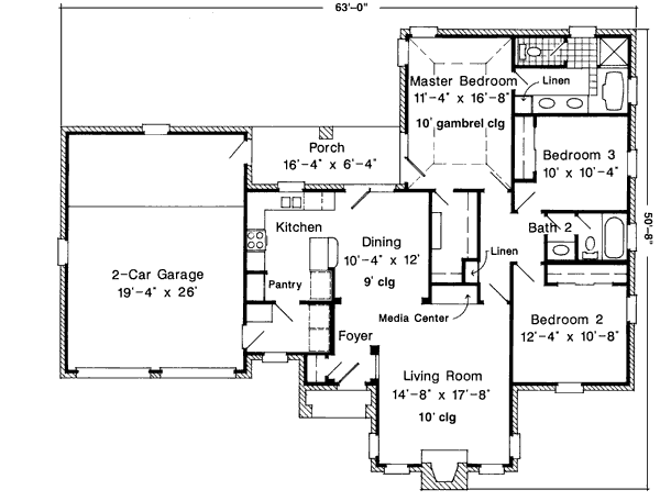Dream House Plan - European Floor Plan - Main Floor Plan #410-295