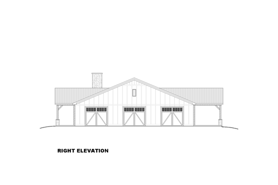 Exterior - Other Elevation for Barndominium House Plan #1117-50 - 5 bed, 3.5 bath