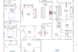 Floor Plan - Main Floor for Farmhouse House Plan #1109-13 - 5 bed, 3.5 bath