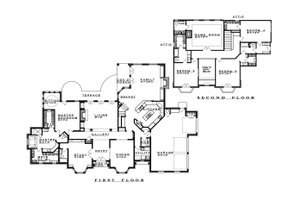 Floor Plan - Main Floor for Traditional House Plan #935-16 - 4 bed, 4.5 bath