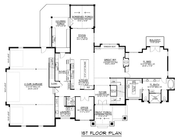 Farmhouse Floor Plan - Main Floor Plan #1064-297