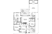 European Style House Plan - 3 Beds 2 Baths 1702 Sq/Ft Plan #406-289 