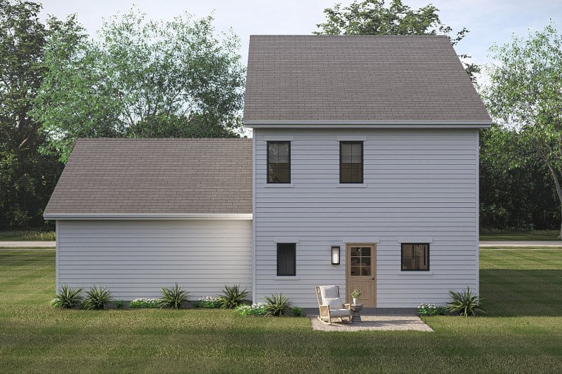 House Blueprint - Exterior - Rear Elevation for Traditional House Plan #455-786 - 3 bed, 2.5 bath