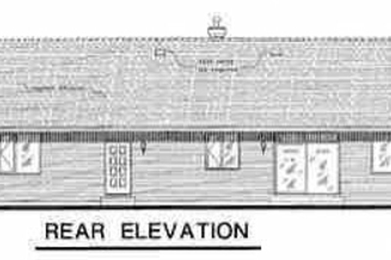 Home Plan - Exterior - Rear Elevation 2 for Ranch House Plan #18-1035 - 3 bed, 2 bath