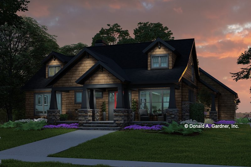 House Design - Exterior - Front Elevation 6 for Craftsman House Plan #929-1185 - 3 bed, 2.5 bath