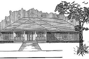 Southern Exterior - Front Elevation Plan #15-132
