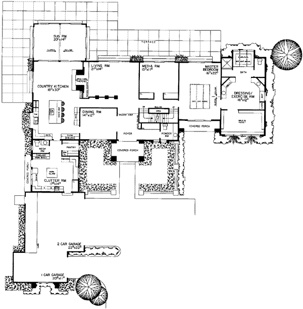 House Design - Modern Floor Plan - Main Floor Plan #72-306