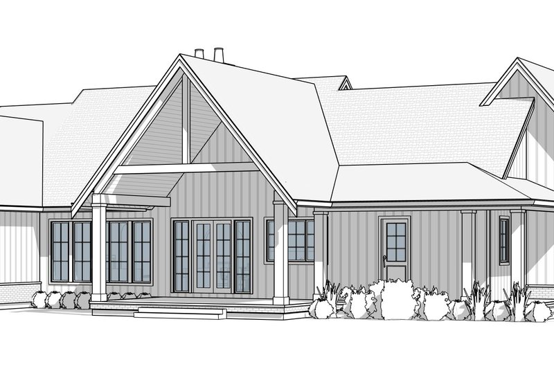 House Plan Design - Exterior - Rear Elevation for Farmhouse House Plan #1114-126 - 3 bed, 2.5 bath