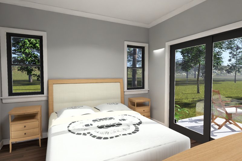 Home Plan - Interior - Master Bedroom for Modern House Plan #513-2494 - 1 bed, 1 bath