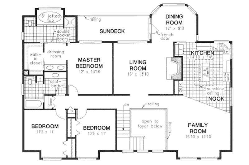 Home Plan - Floor Plan - Main Floor for European House Plan #18-9031 - 3 bed, 2 bath