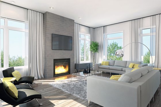 Interior - Family Room for Contemporary House Plan #23-2314 - 4 bed, 3 bath