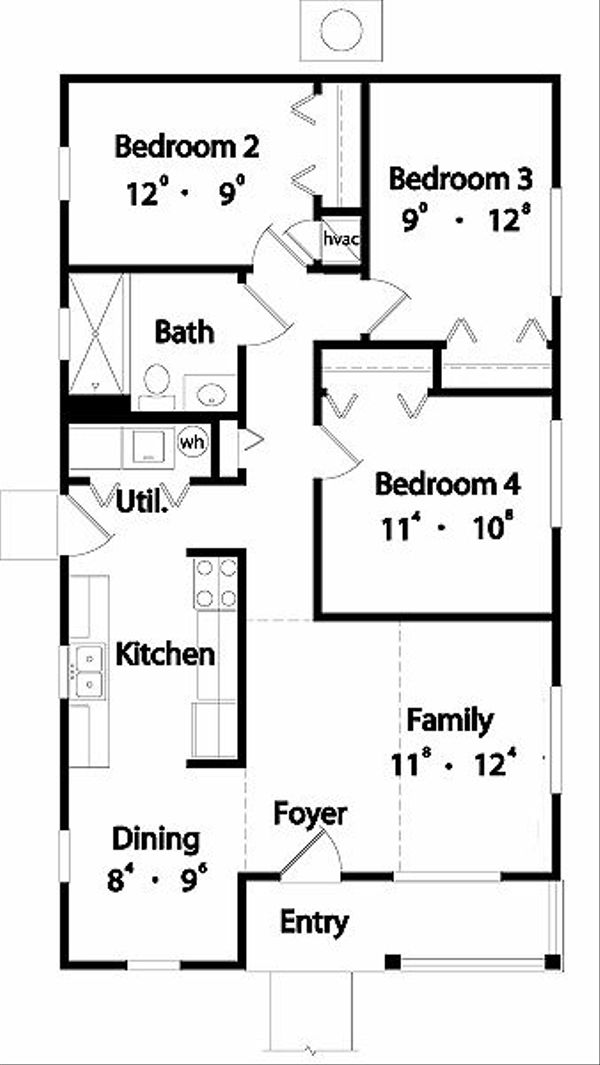 Traditional Floor Plan - Main Floor Plan #417-103
