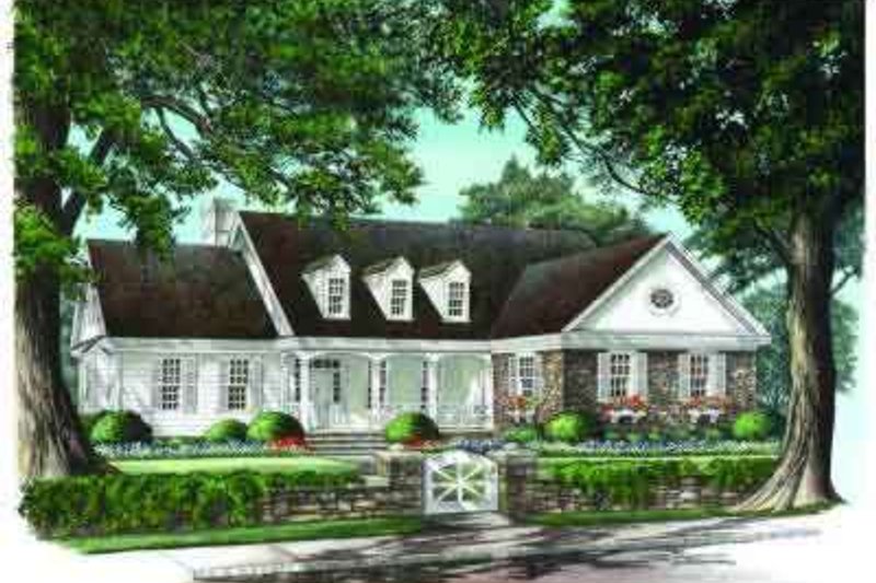 Architectural House Design - Traditional Exterior - Front Elevation Plan #137-213