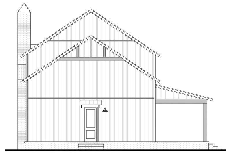 House Blueprint - Exterior - Rear Elevation for Barndominium House Plan #430-453 - 5 bed, 3 bath