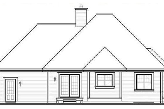 Exterior - Rear Elevation for Cottage House Plan #23-2209 - 2 bed, 1 bath
