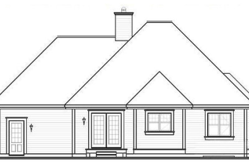 House Plan Design - Exterior - Rear Elevation for Cottage House Plan #23-2209 - 2 bed, 1 bath