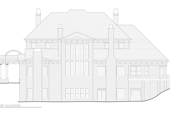 Exterior - Other Elevation 1 for European House Plan #119-263 - 5 bed, 4 bath
