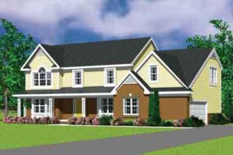 Architectural House Design - Traditional Exterior - Front Elevation Plan #72-480