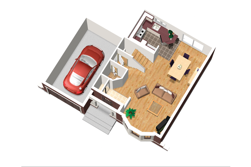 Dream House Plan - Floor Plan - Main Floor 1 for Traditional House Plan #25-4470 - 2 bed, 1 bath