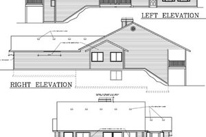 Exterior - Rear Elevation for Ranch House Plan #100-428 - 2 bed, 2 bath