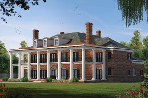 Exterior - Front Elevation 6 for Southern House Plan #20-2173 - 6 bed, 6.5 bath