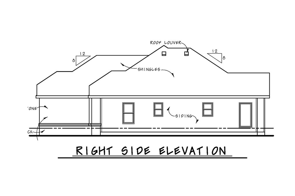 Exterior - Other Elevation 1 for Cottage House Plan #20-2630 - 2 bed, 2 bath