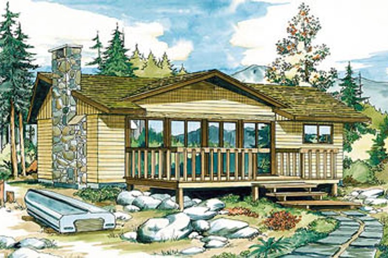 Traditional Style House Plan - 2 Beds 1 Baths 988 Sq/Ft Plan #47-105