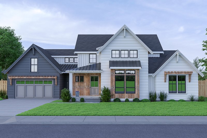 Architectural House Design - Farmhouse Exterior - Front Elevation Plan #1070-34