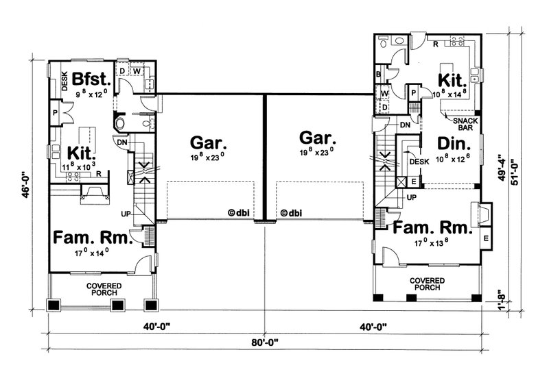 Home Plan - Floor Plan - Main Floor for Cottage House Plan #20-1355 - 3 bed, 2.5 bath