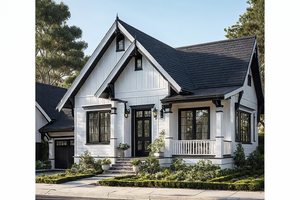 Cottage Exterior - Front Elevation Plan #515-38