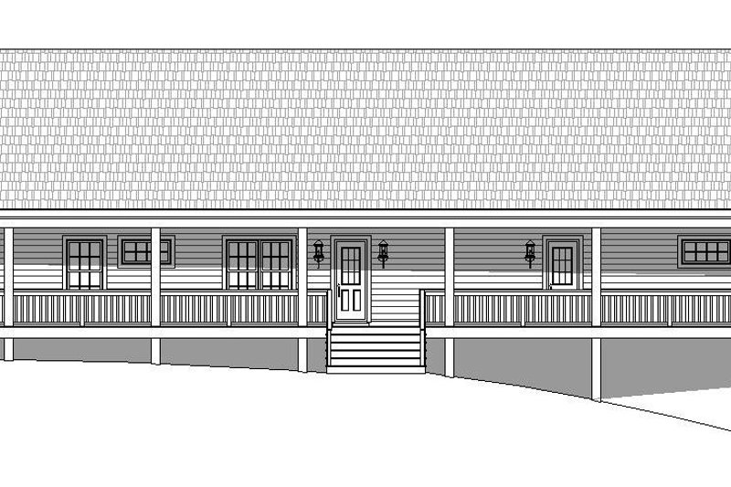 House Plan Design - Exterior - Rear Elevation for Country House Plan #932-175 - 3 bed, 2 bath