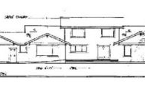 Exterior - Rear Elevation for Traditional House Plan #60-321 - 4 bed, 2.5 bath